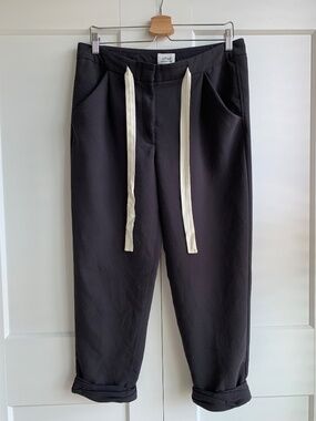 Wilfred Summer Cropped Pant Japanese Crepette Size 8 In Gray